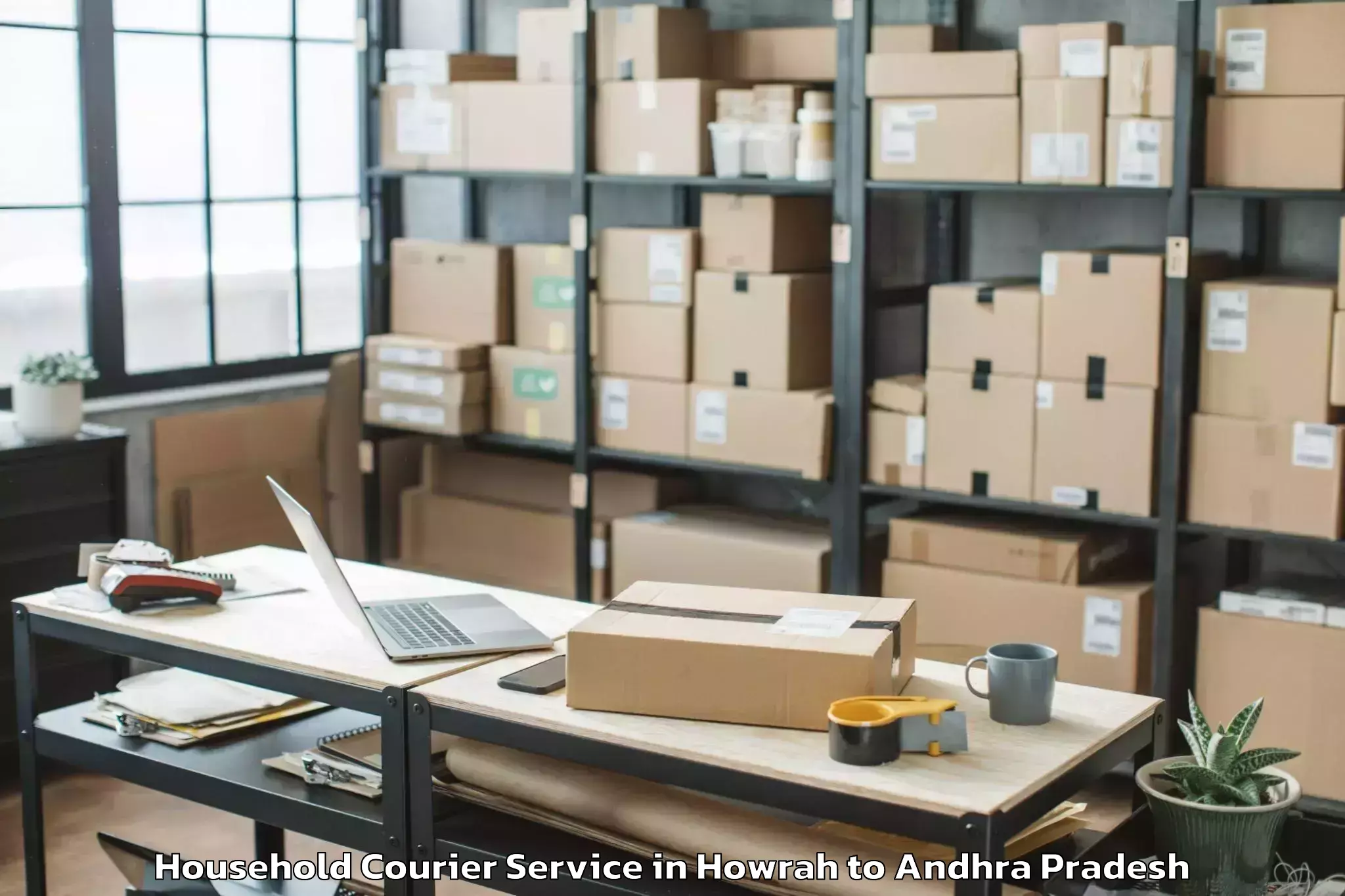 Professional Howrah to Movva Household Courier